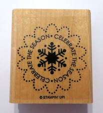 Stampin' Up "Celebrate The Season" Winter Snowflake Rubber Stamp