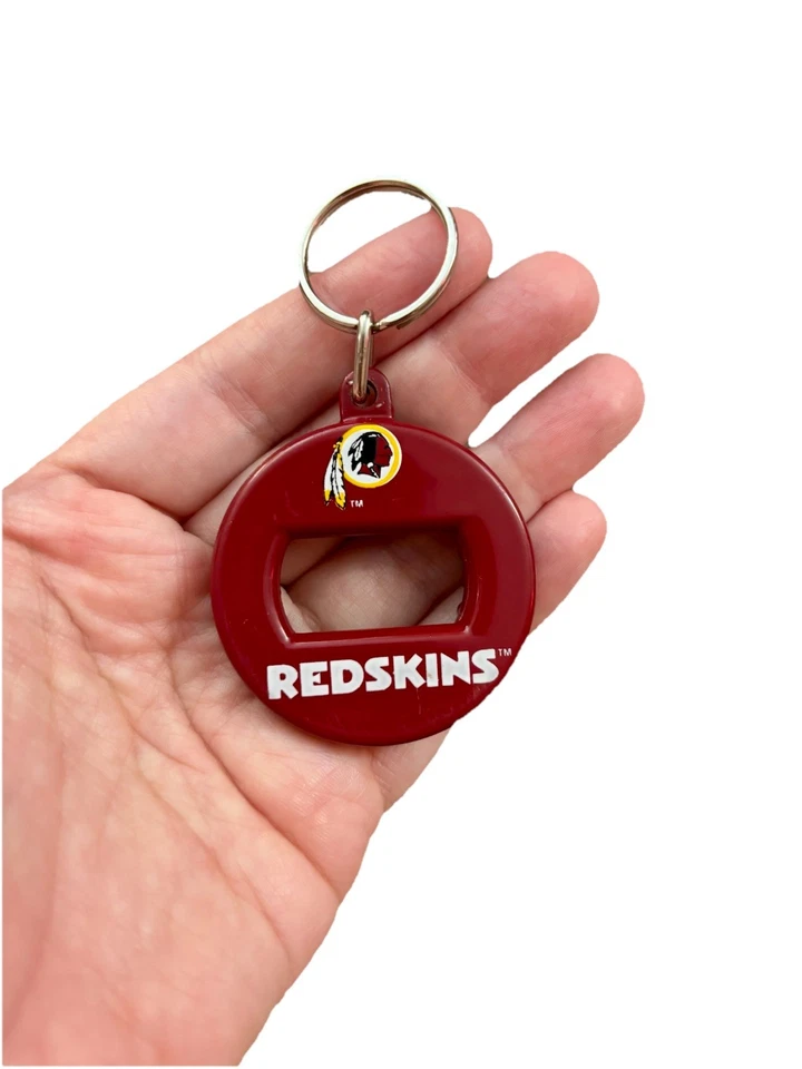 Chaveiro vintage Washington Redskins NFL abridor de garrafa de metal 3 em 1 - Imagem 3 de 4