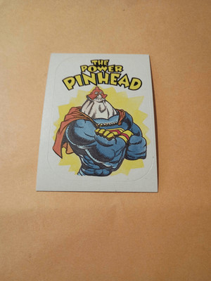 1983 General Mills Zero Hero Trading Card Sticker Vintage #39 The Power Pinhead