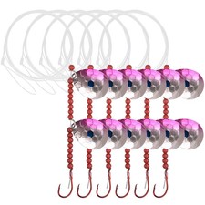 Walleye Rig Kit, 6 Pack Spinner Rig with Colorado Blades, Octopus Hooks, Fres...