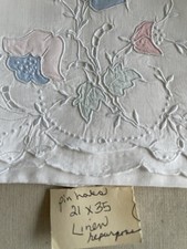 Fine Linen Hand Em Floral  As Is Pillowcase F...