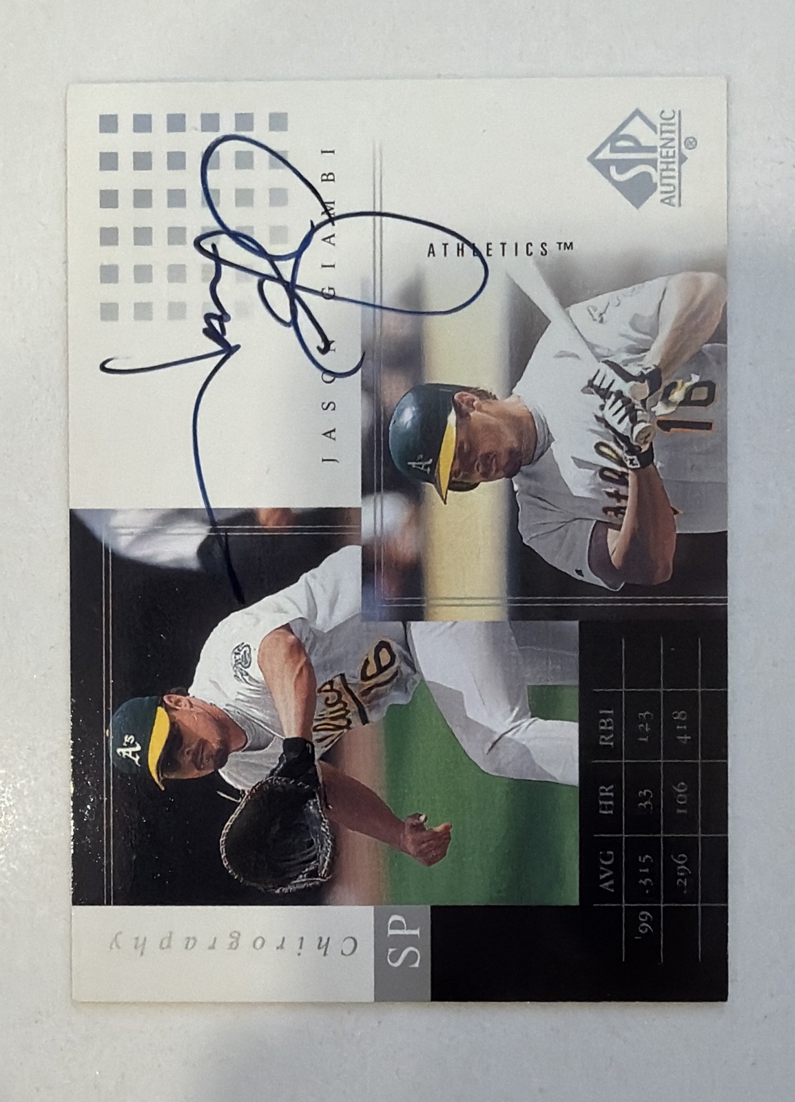 2000 Jason Giambi AUTO Athletics SP Authentic - Chirography #JG