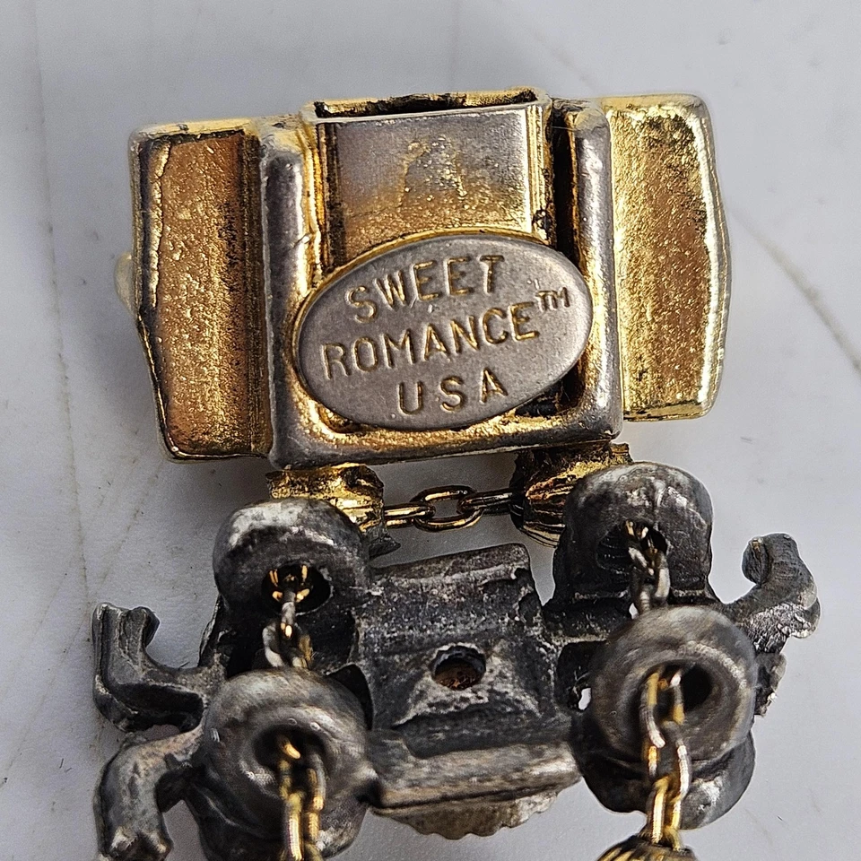 Pulsera Dulce Romance Dije 8" Victoriano Estrás Perla Esmalte Hecho en EE. UU. Foto 3 de 4