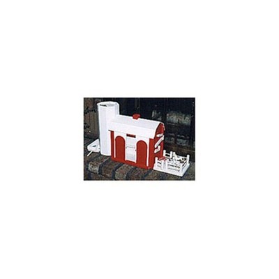 Woodcraft Project Paper Plan to Build Barn and Silo Marble Toy