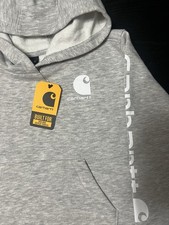 Carhartt Youth Size 5 Gray Pull Over Hoodie Sweatshirt Kids