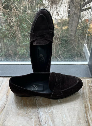 Tods Schuhe Damen Gr. 36 Halbschuhe Slipper Loafers Wildleder Braun
