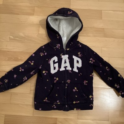 **GAP** Hoodie gefüttert / Gr.: 116 / Farbe: blau mit Blümchen Top !