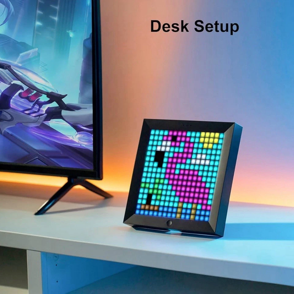 Divoom Pixoo LED Pixel Art 16x16 Frame Smart Digital Display for Wall Art - Image 2 of 4