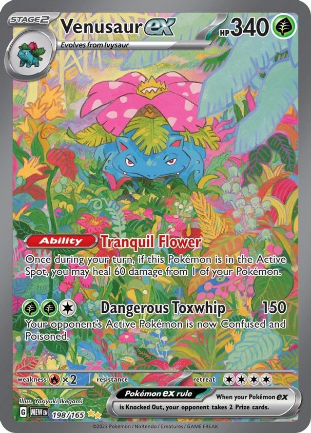 Venusaur ex - 198/165 - Pokemon 151 Special Illustration Rare Card NM