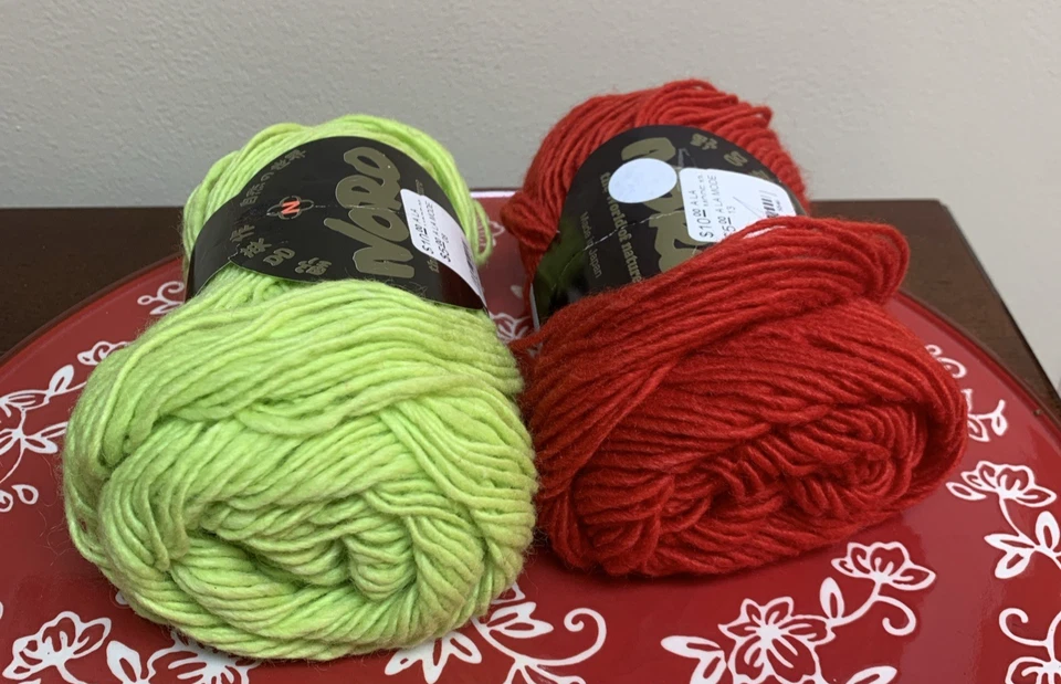 Lote de 2 - Fio de lã mohair verde Natal NORO A La Mode # 13 # 08 - Imagem 2 de 4