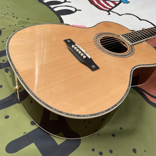 Guitarra Acústica OM Color Madera Diapasón eBONY Superior Sólida SIN ECUALIZACIÓN Envío Gratuito - Imagen 5 de 15