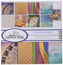 Reminisce County Fair Scrapbook Collection Kit, Multi Color Palette, 12x12 in...