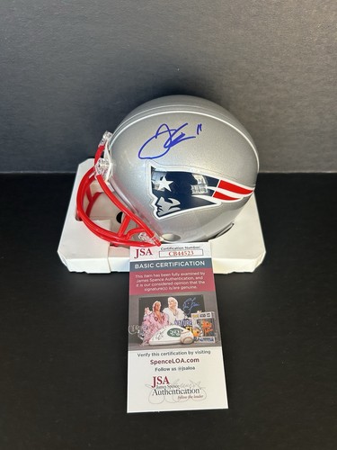 Julian Edelman Autographed Signed New England Patriots Mini Helmet SUPER BOWl MVP JSA COA 