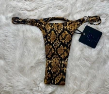 Honey Birdette CAPRI💛 Python Snake Swim Bikini Cheeky Bottom Large