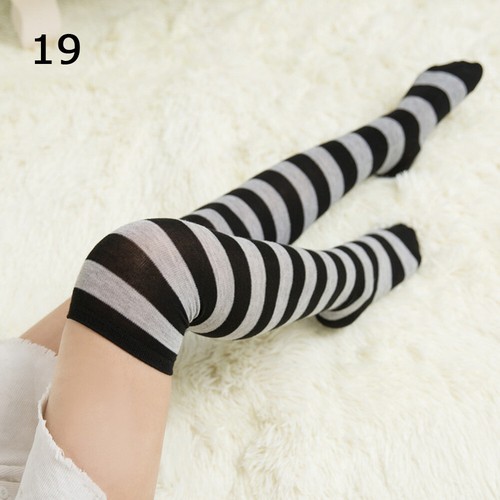 Girls Ladies Women Thigh High Over the Knee Socks Extra Long Cotton Stockings - Picture 31 of 55