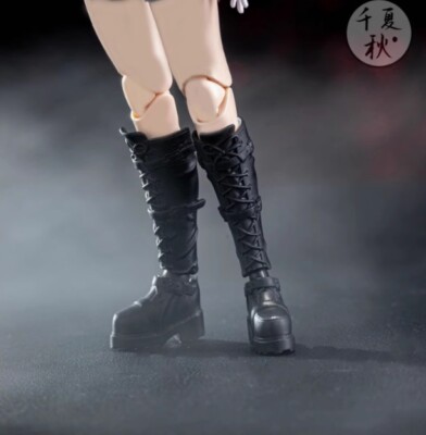 GK-013 1/12 Scale Black Boots for 6'' Figma Snail Shell