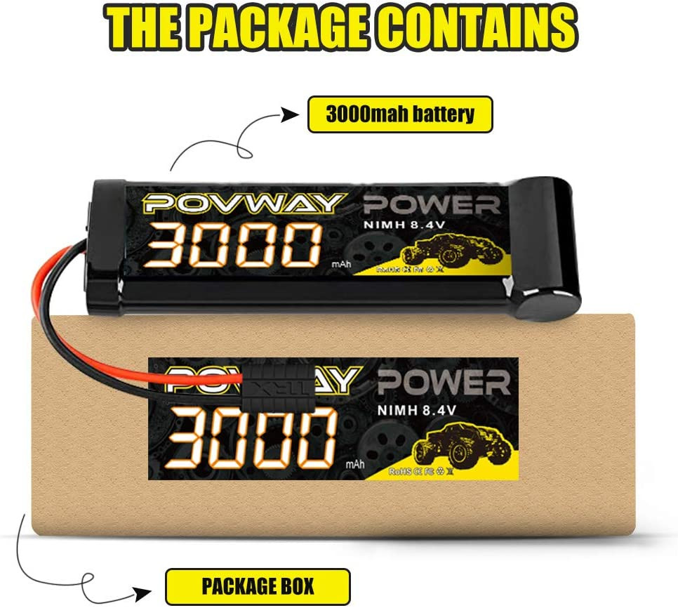 8.4V 3000Mah RC Nimh Battery with Traxzas Plug for RC Car Traxxas LOSI Associate