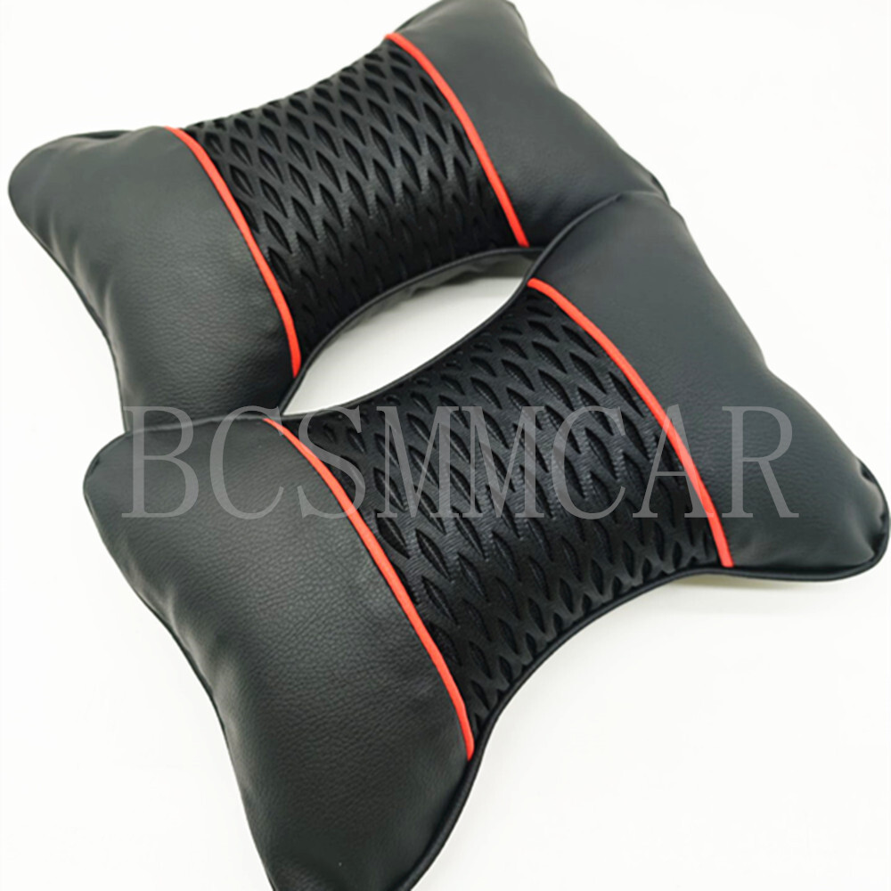 PU Leather Car Headrest Pillow for Neck Support & Travel Comfort