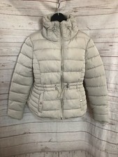 Primark Women’s Jacket Light Gray High Collar Zipper Front Size 8/10