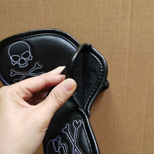 10x Synthetic Leather Golf Skull Iron Covers RH Magnetic Iron Club Headcover 4-X - Picture 5 of 6