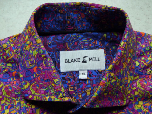 Blake Mill Men's Multicolored Festive Abstract Shirt Size XL - Picture 7 of 7