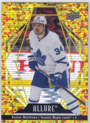 2022/23 ALLURE..AUSTON MATTHEWS..GOLD GLITTER BOMB../199..CARD # 66..MAPLE LEAFS