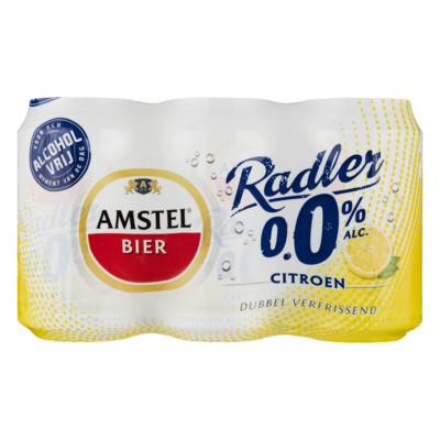 Amstel - 0% Radler - Zitrone - Alkoholfrei - 24 x 0,33L Dosen