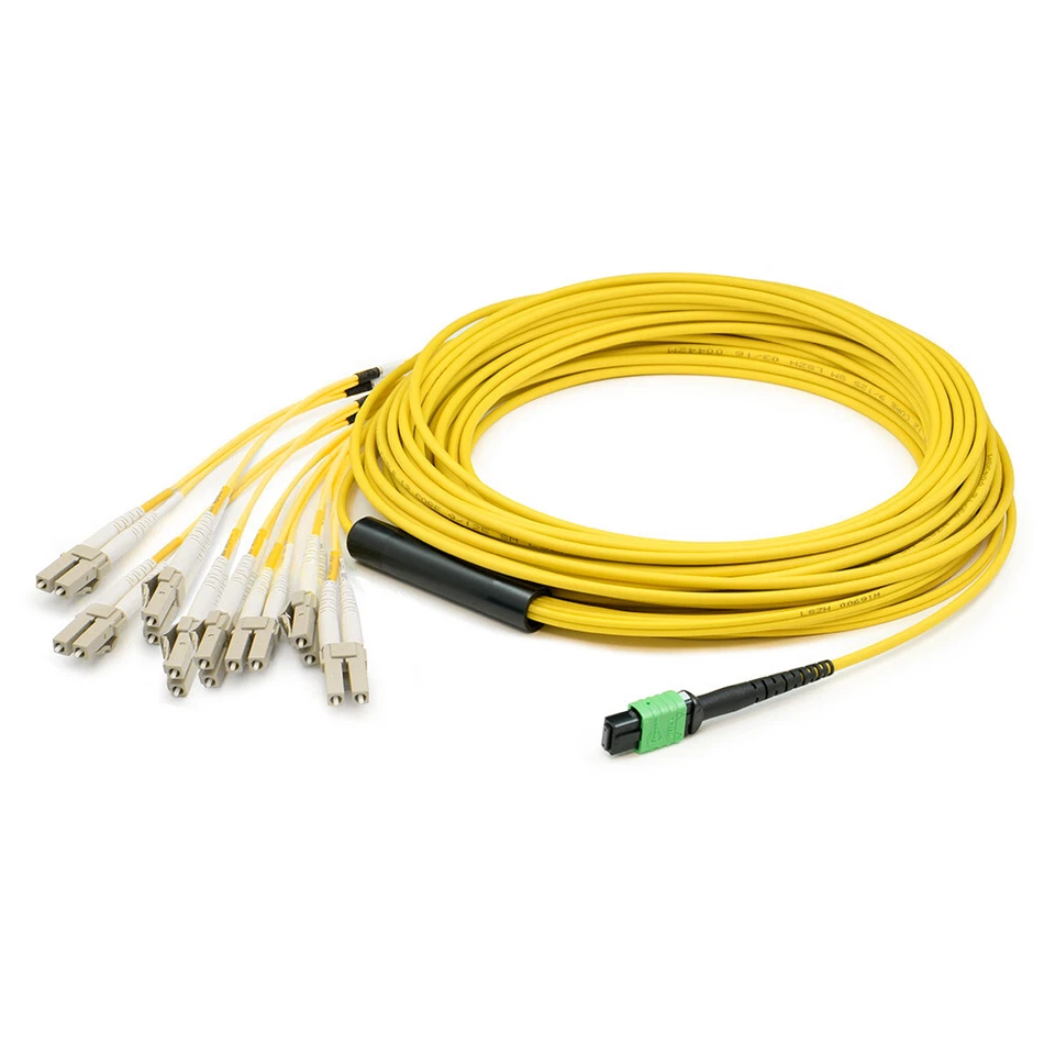 ADDON Cavo fibra ottica 3m MPO (Female) to 8xLC (Male) 8-Strand Yellow OS2 LSZH-Rated