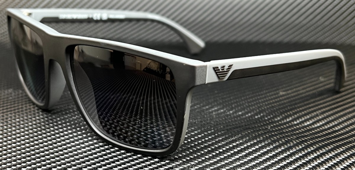 EMPORIO ARMANI EA4033 5229T3 Black & Grey Square 56 mm Men's
