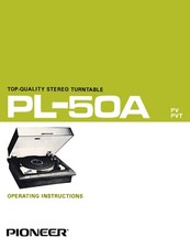 High res digital scans of owner's manual for vintage Pioneer PL-50A turntable