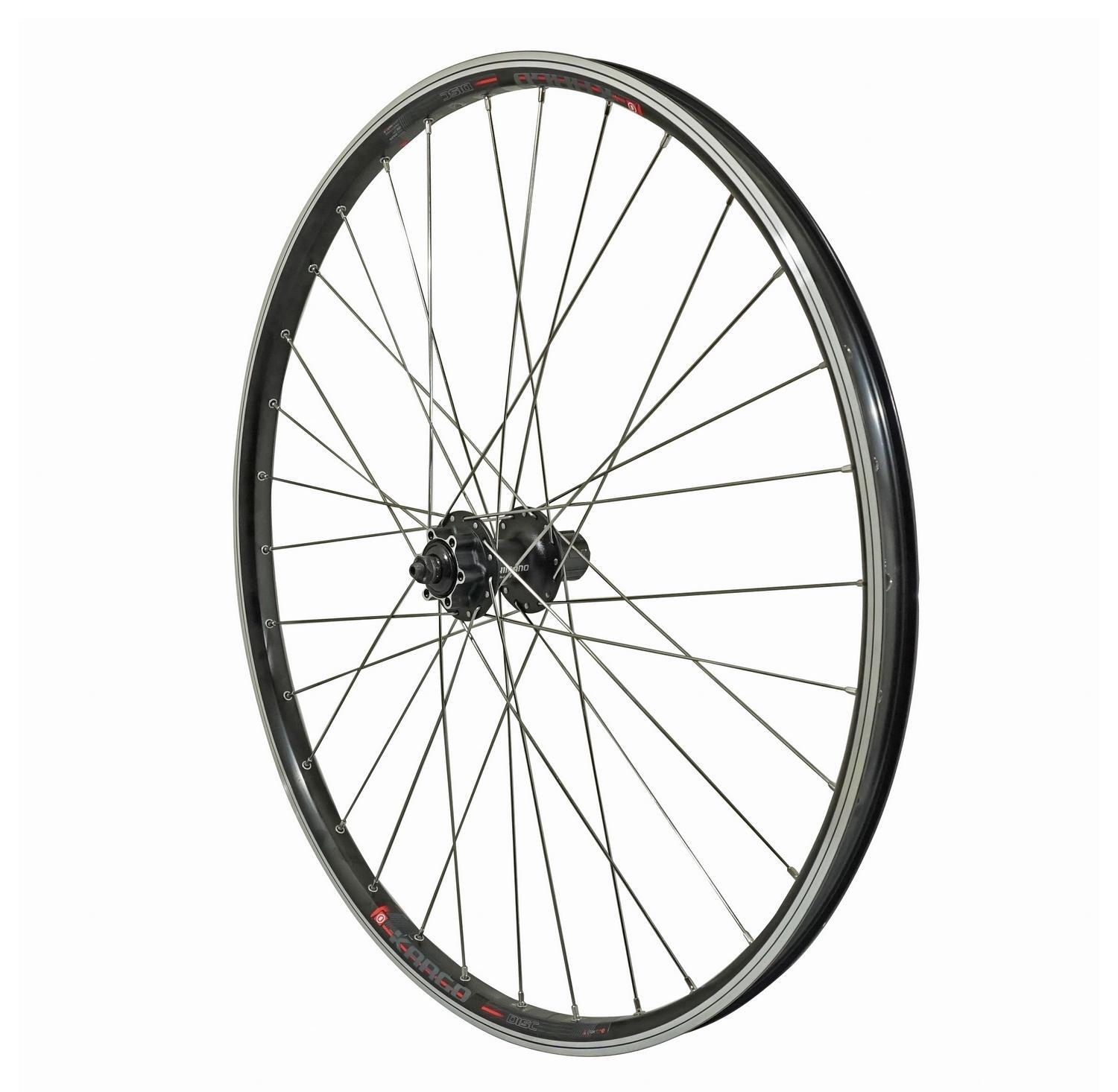 Roue arriere velo robuste pour charge lourde 700x45 noire avec disque Shimano