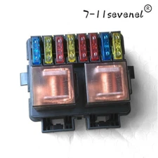 Car Fuse HolderBox Block Panel Board Power Distribution Circuit Relay Blade Kit