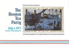 #1480-83-C1 First Day Ceremony Program 8c The Boston Tea Party Stamp w/FDC