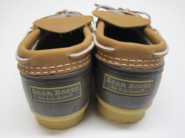 LL Bean Duck Boots Low Rubber Rain Moc Brown Tan Leather  display picture 1