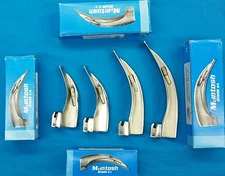 NEW PREMIUM GRADE LARYNGOSCOPE MAC SET OF 4 BLADES EMT ANASTASIA INTUBATION