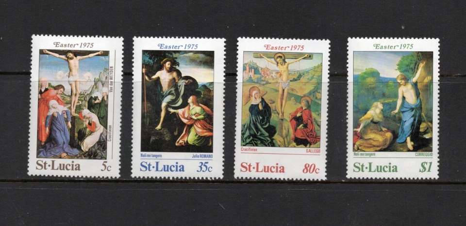 S0631 St. Lucia 1975 Peintures D'Art Pâques 4v. MNH - Photo 1/1
