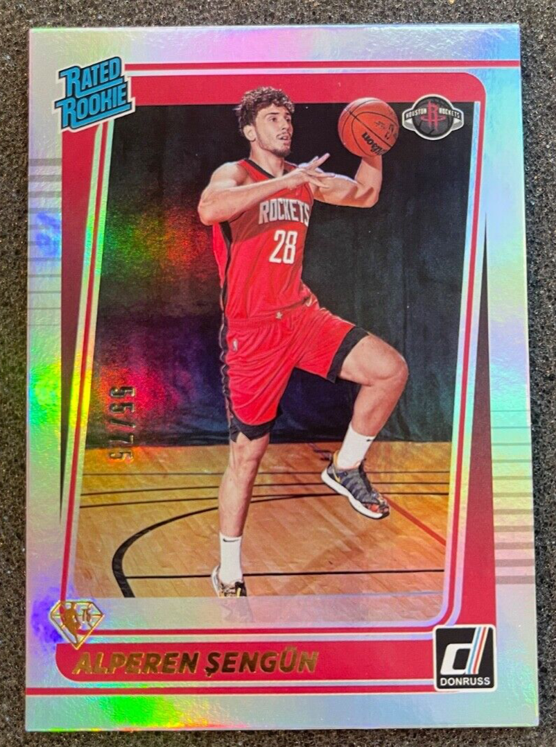 2021-22 panini donruss alperen sengun rated rookie holo /75 (RC) rockets