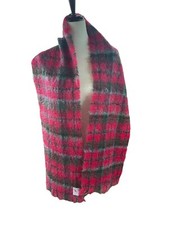 Gibson  Lumgair Bernat Klein Mohair Pile  Wool Scarf 1960s Scotland 11  x74  