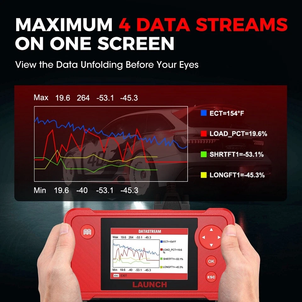 Lector de códigos LAUNCH X431 Creader VII+ 7 Plus CRP123 OBDII escáner ABS motor SRS Foto 3 de 4