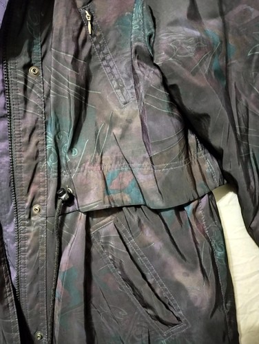 Vtg Forecaster of Boston Womens Coat Jacket Sz M Purple Abstract Boho Insulated - Picture 3 of 7