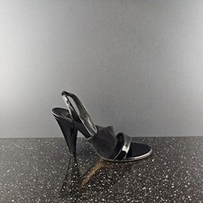 Vintage Christian Dior Heels black patent leather Sz 37.5 POL