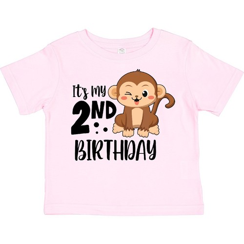 Inktastic Monkey Its My 2nd Birthday Toddler T-Shirt Birthdays Second 2 Happy