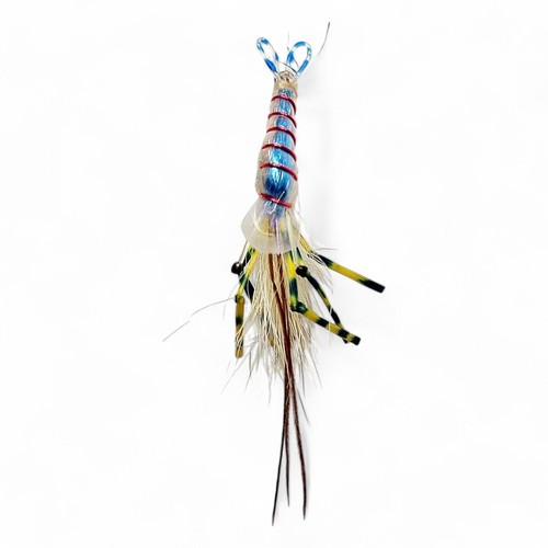 Garnelen Garnelen Micro Angeln Fliegen #4/45mm gebänderte Beine reflektierender Körper FISHIN SÜCHTIG - Bild 8 von 8