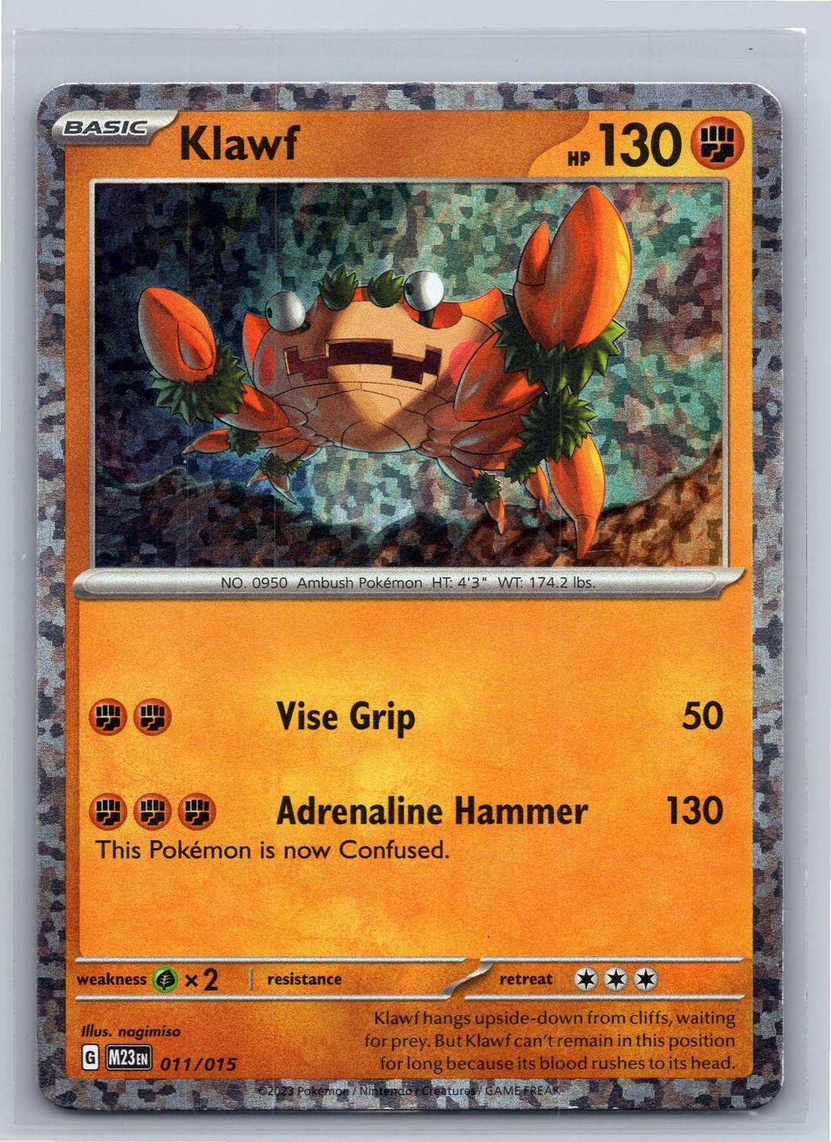 Klawf 011/015 Holo Pokemon 2023 Mcdonald's Promos Near Mint or Better