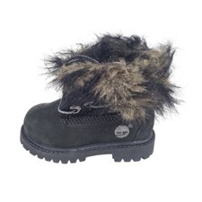 Timberland Toddler's 29838 Roll Top Snorkel Boots Casual Winter Black Sz 4