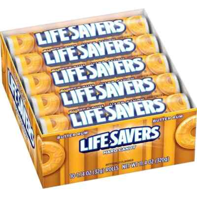 LIFE SAVERS Butter Rum Hard Candy Bulk, 1.14 Ounce (20 Single Packs)