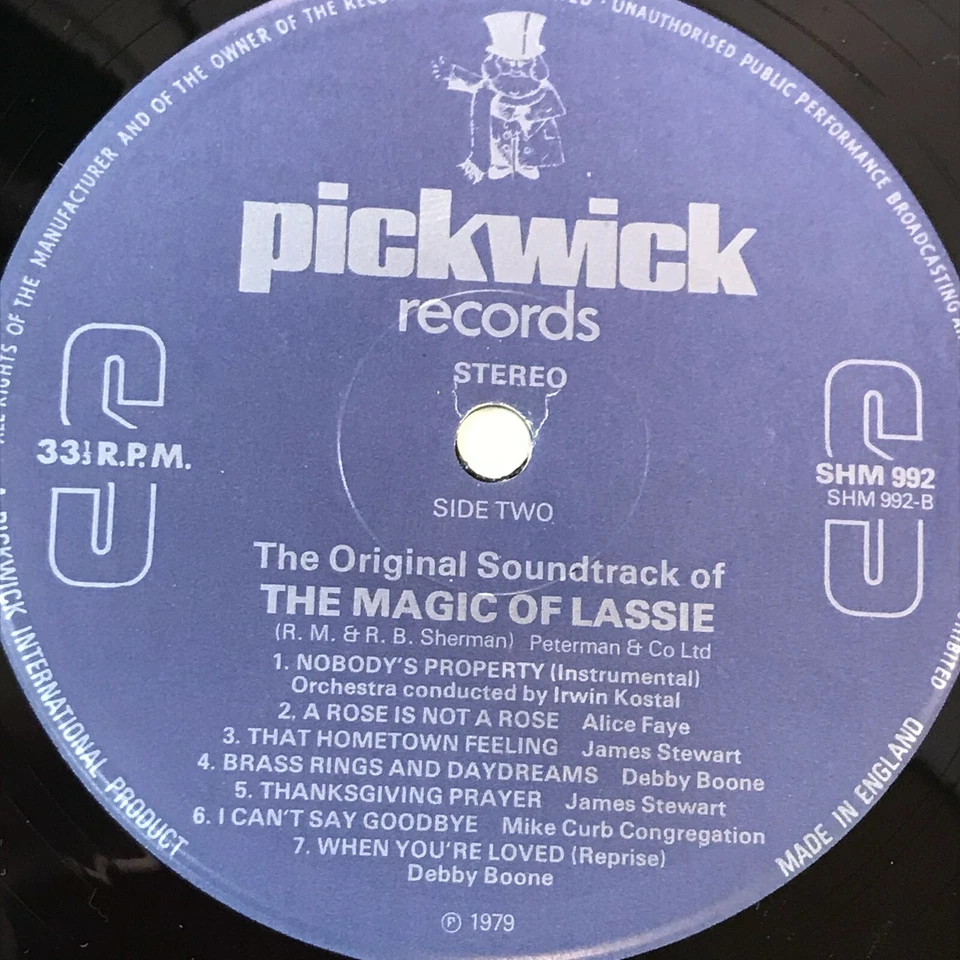 ORIGINAL SOUNDTRACK The Magic Of Lassie 1979 UK Vinyl LP Film Debby Pat Boone - Image 3 of 4