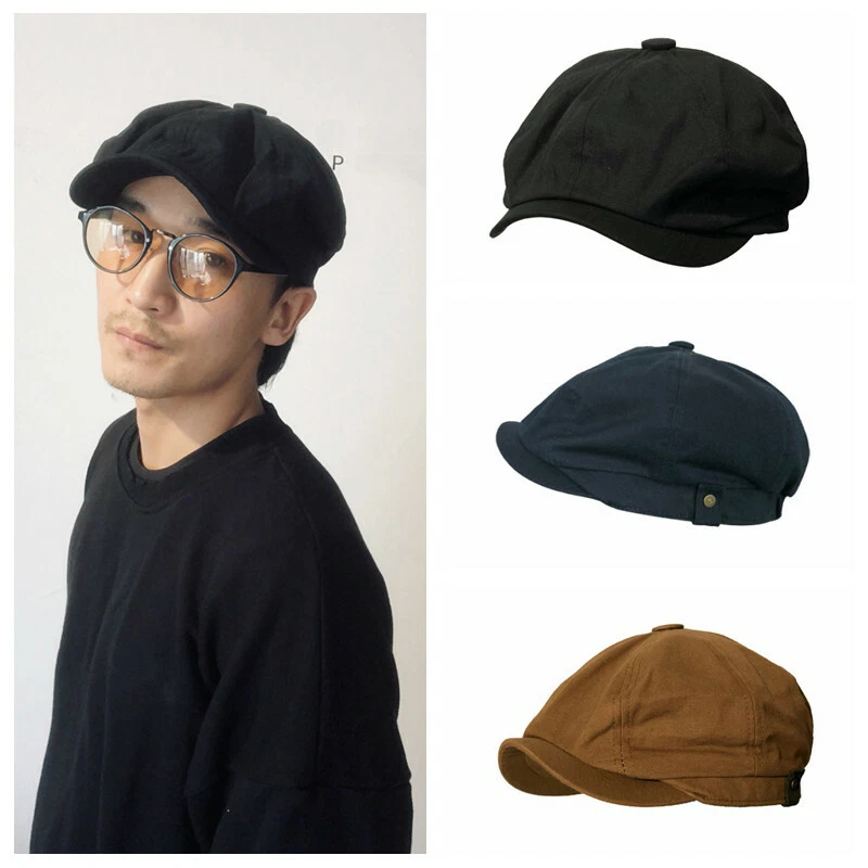 Homme Femme Vendeur de Journaux Casquette Rétro Gavroche Gatsby Béret Casual - Photo 4/4