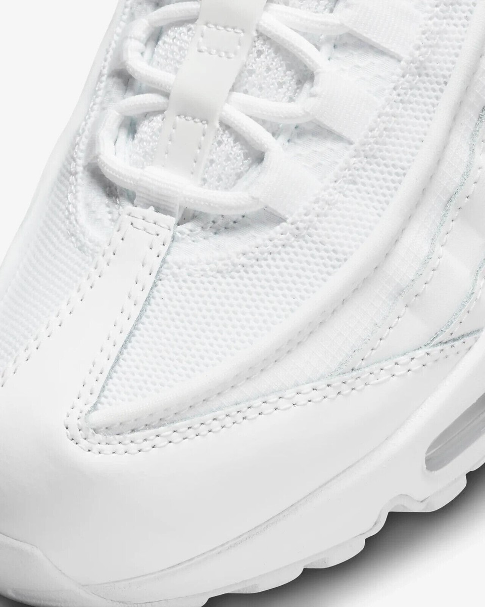 Nike Air Max 95 Essential Triple White Grey Mens Size 7.5  display picture 2