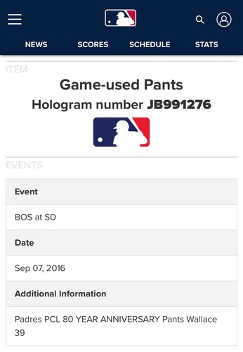 Game Worn 2016 San Diego Padres TBTC Brett Wallace Trikot Uniform MLB Fanatics - Bild 16 von 18